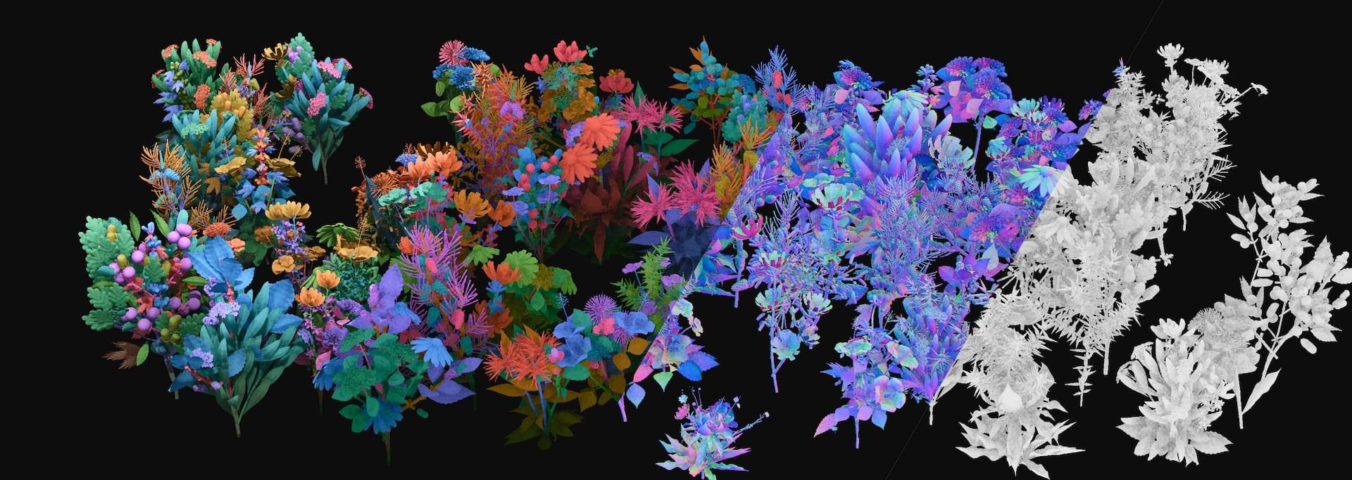 pex-renderer diffuse normals roughness split